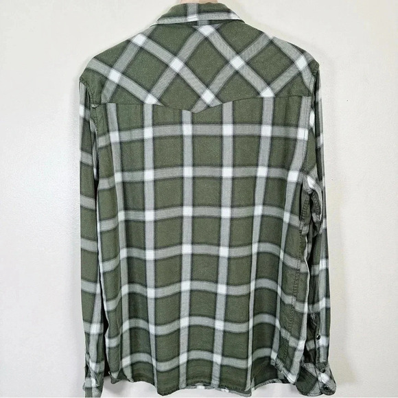 Diesel Checked Green Snap Button Shirt - Picture 13 of 16